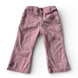Wonder Kids Pink Corduroy Pants Baby Girls 18 Months Embroidered Hearts